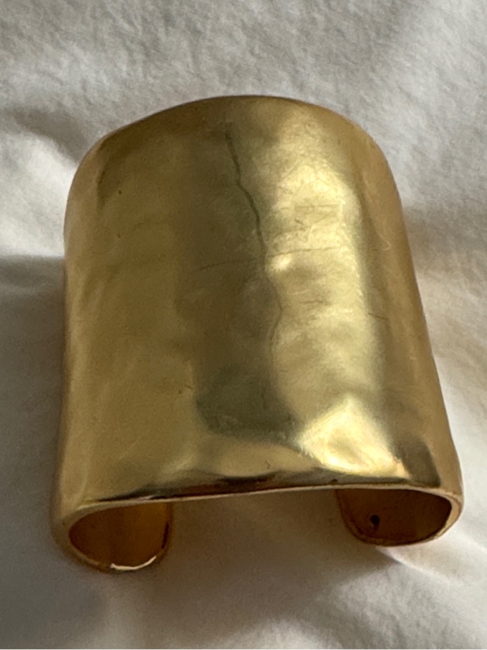 Women's Gold-Tone Wide Cuff Bracelet - Sleek Open Cuff Design